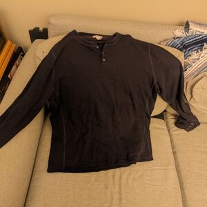Carbon 2 Cobalt Black Long sleeve Henley